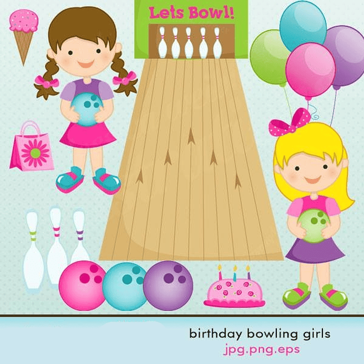 Kit Digital Menina Aniversariante Boliche  1