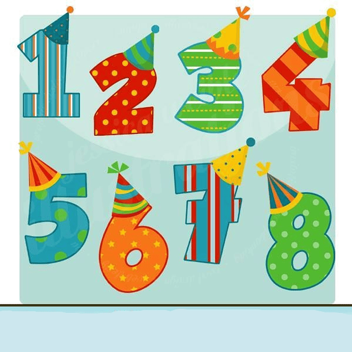 Kit Digital Números de Aniversário  1