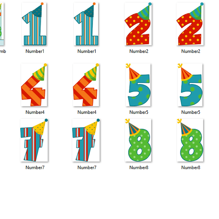 Kit Digital Números de Aniversário  2