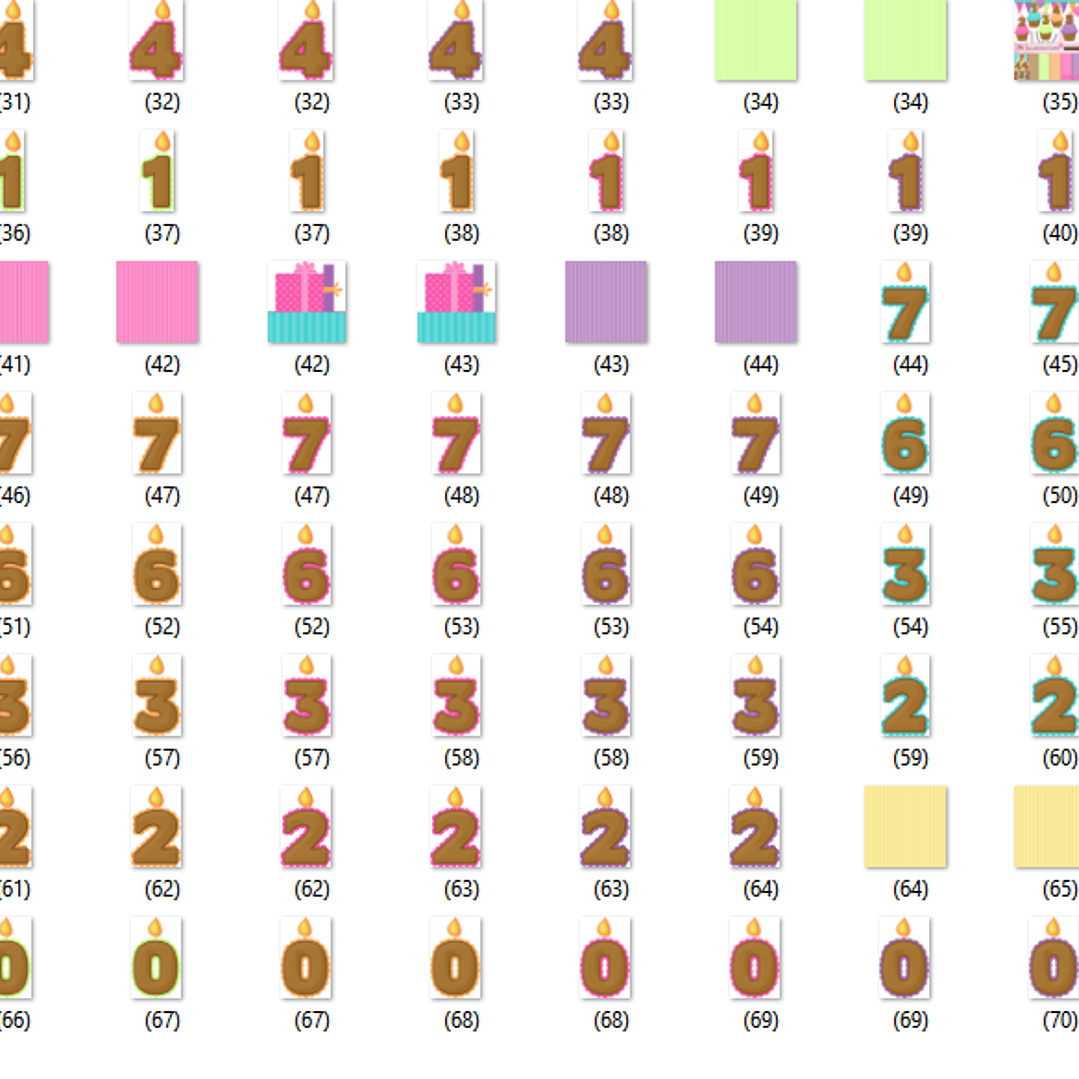 Kit Digital Cupcakes de Aniversários com Vela  2