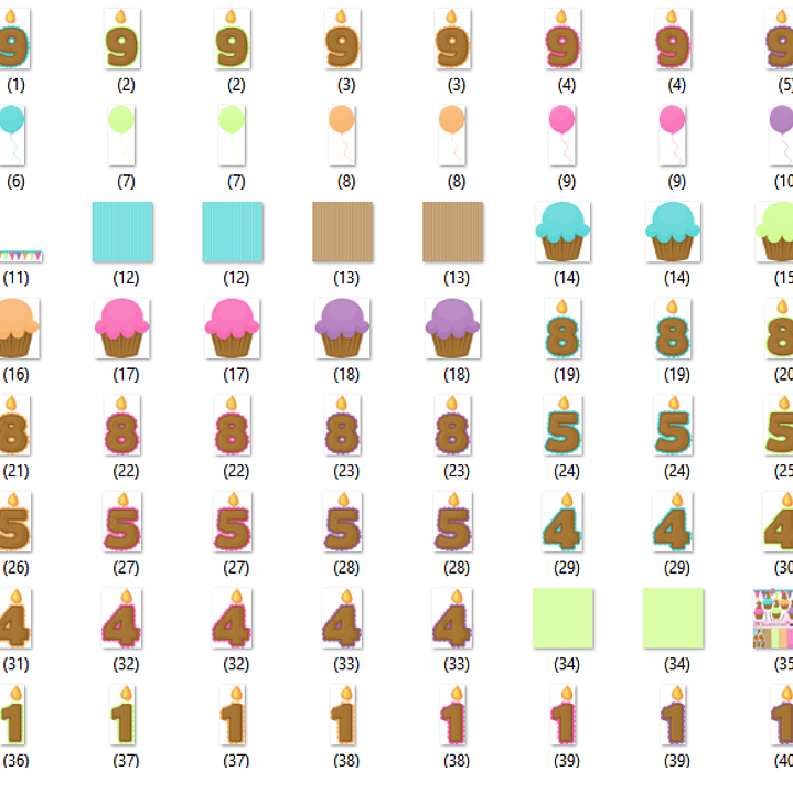 Kit Digital Cupcakes de Aniversários com Vela  3