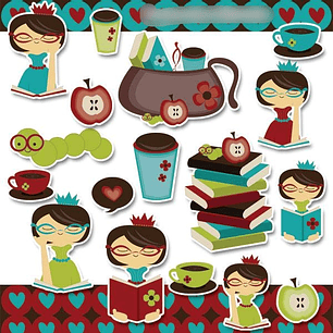 Kit Digital Princesa Bibliotecária 