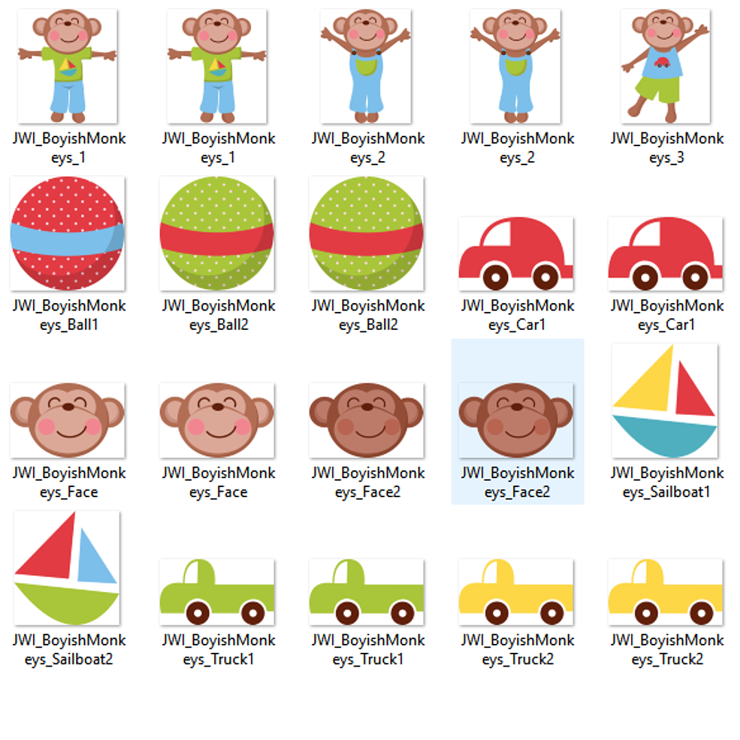 Kit Digital Macacos com Brinquedos  2