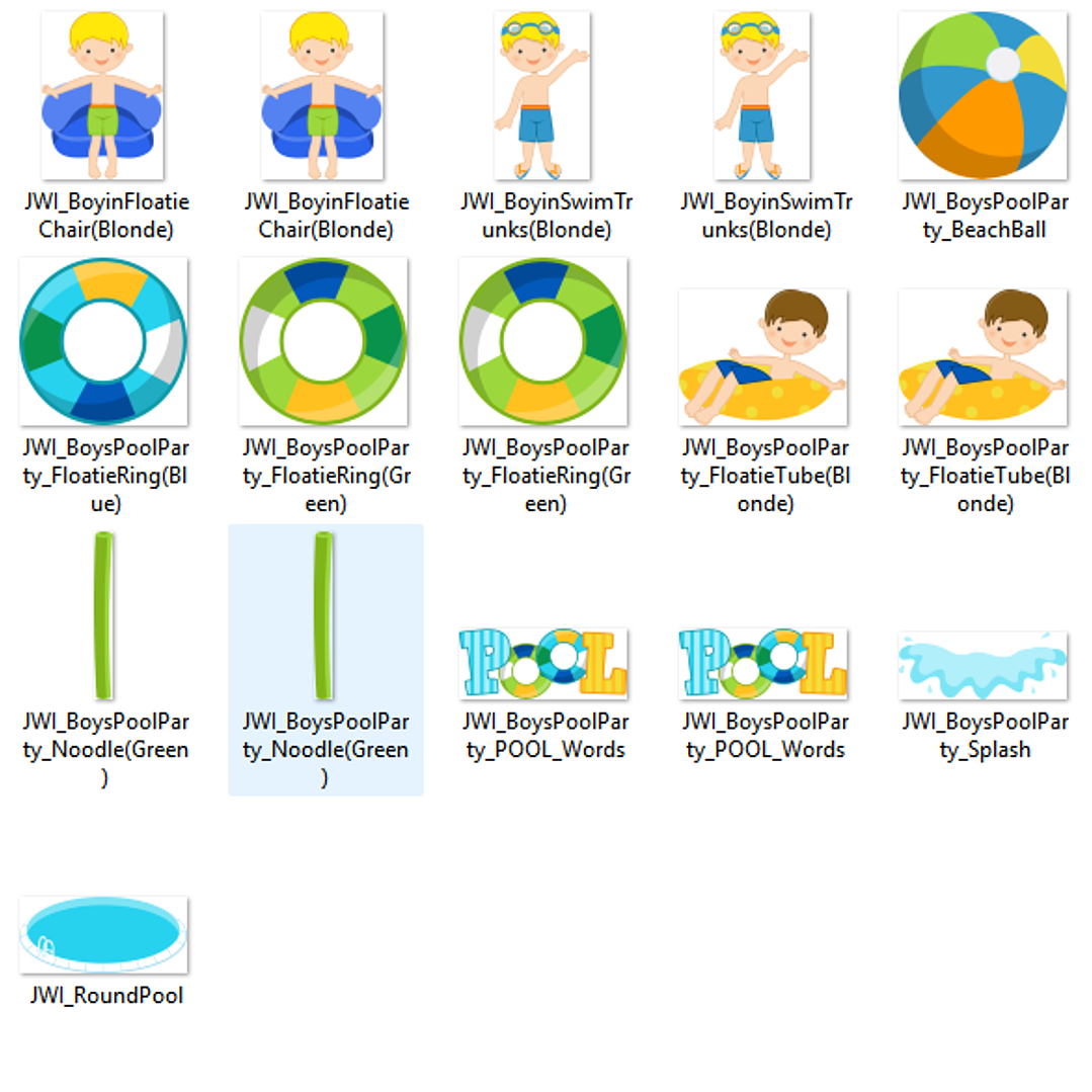 Kit Digital Pool Party Boys  2