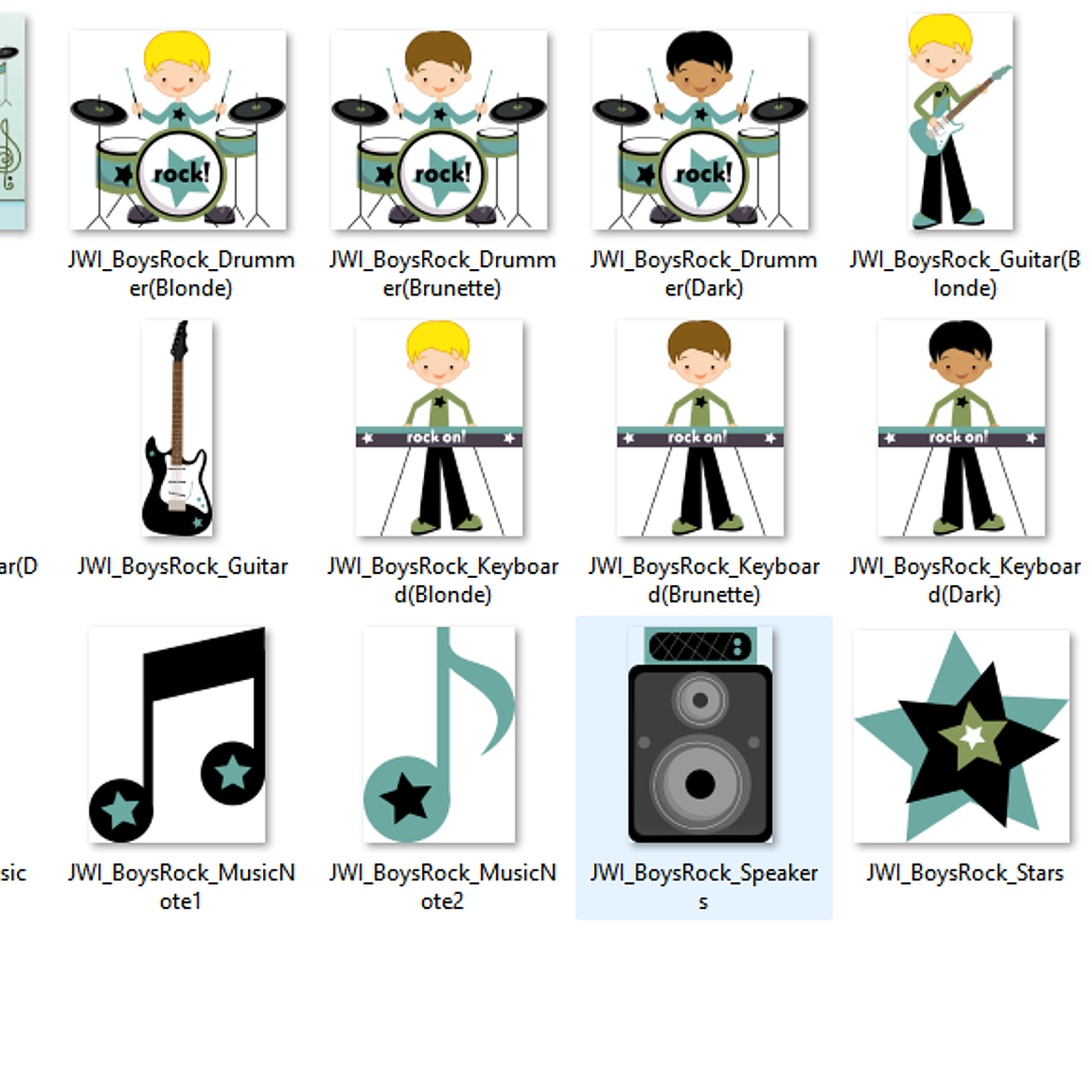 Kit Digital Garotos Rock  2