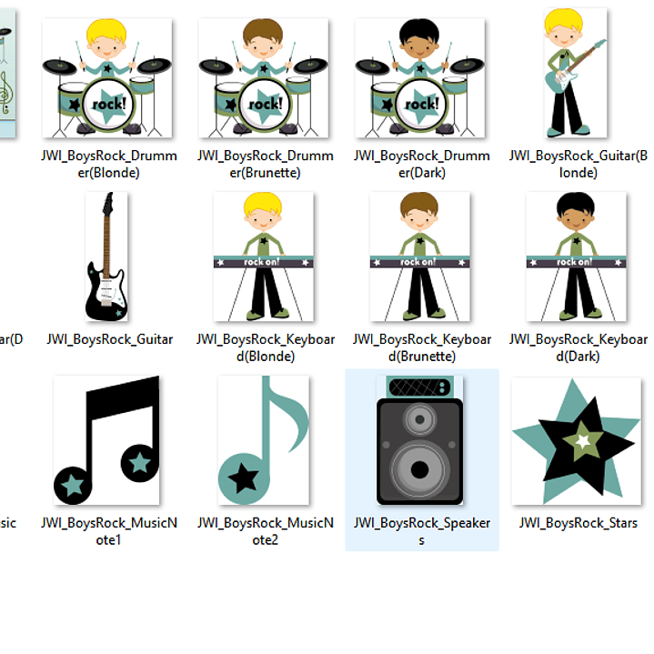 Kit Digital Garotos Rock  2