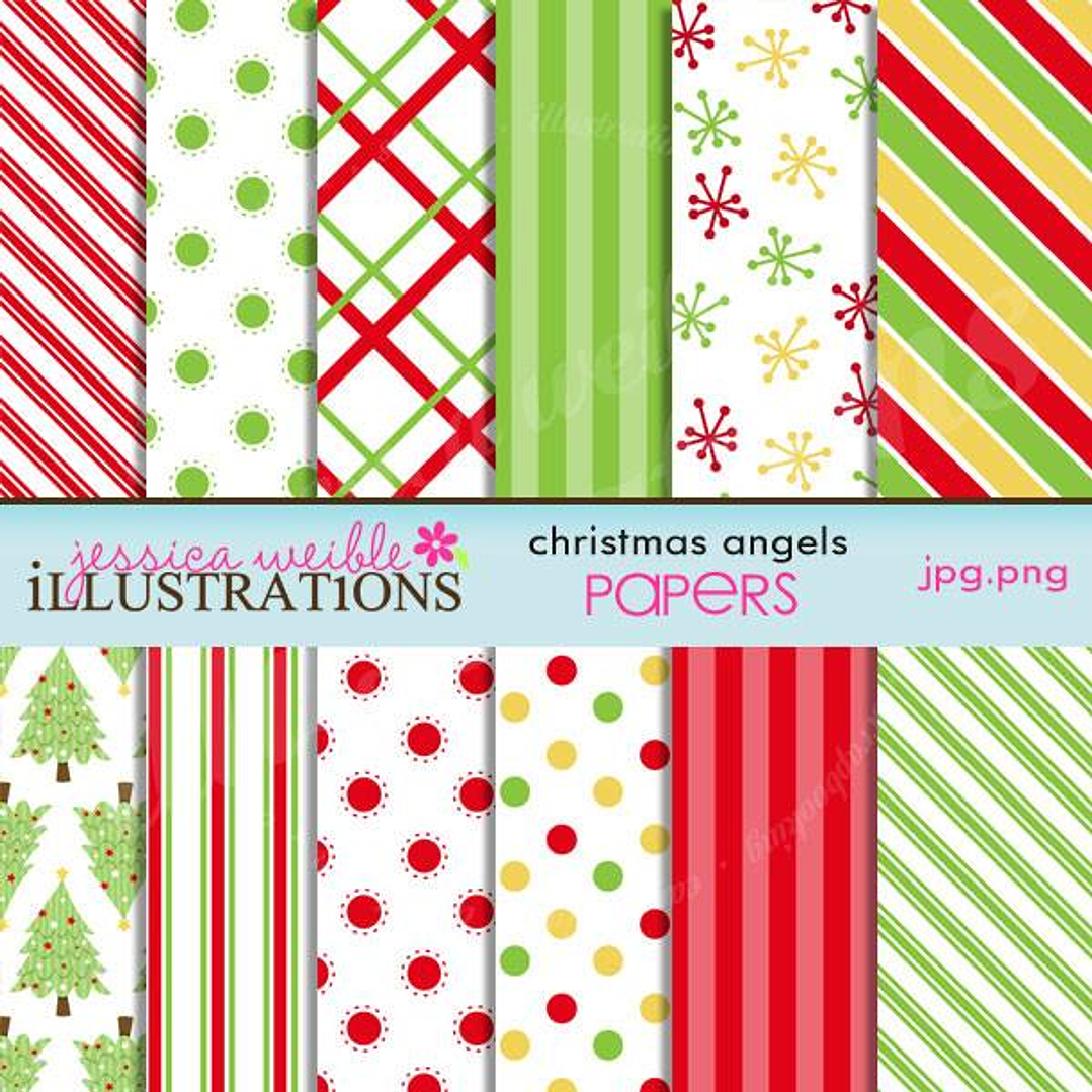 Kit Digital Papéis Natal 1