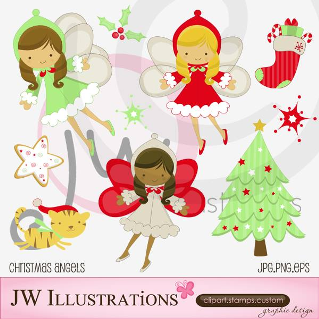 Kit Digital Anjos de Natal 1