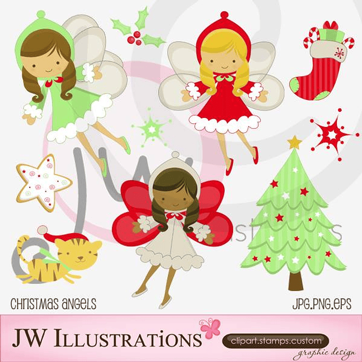 Kit Digital Anjos de Natal 1