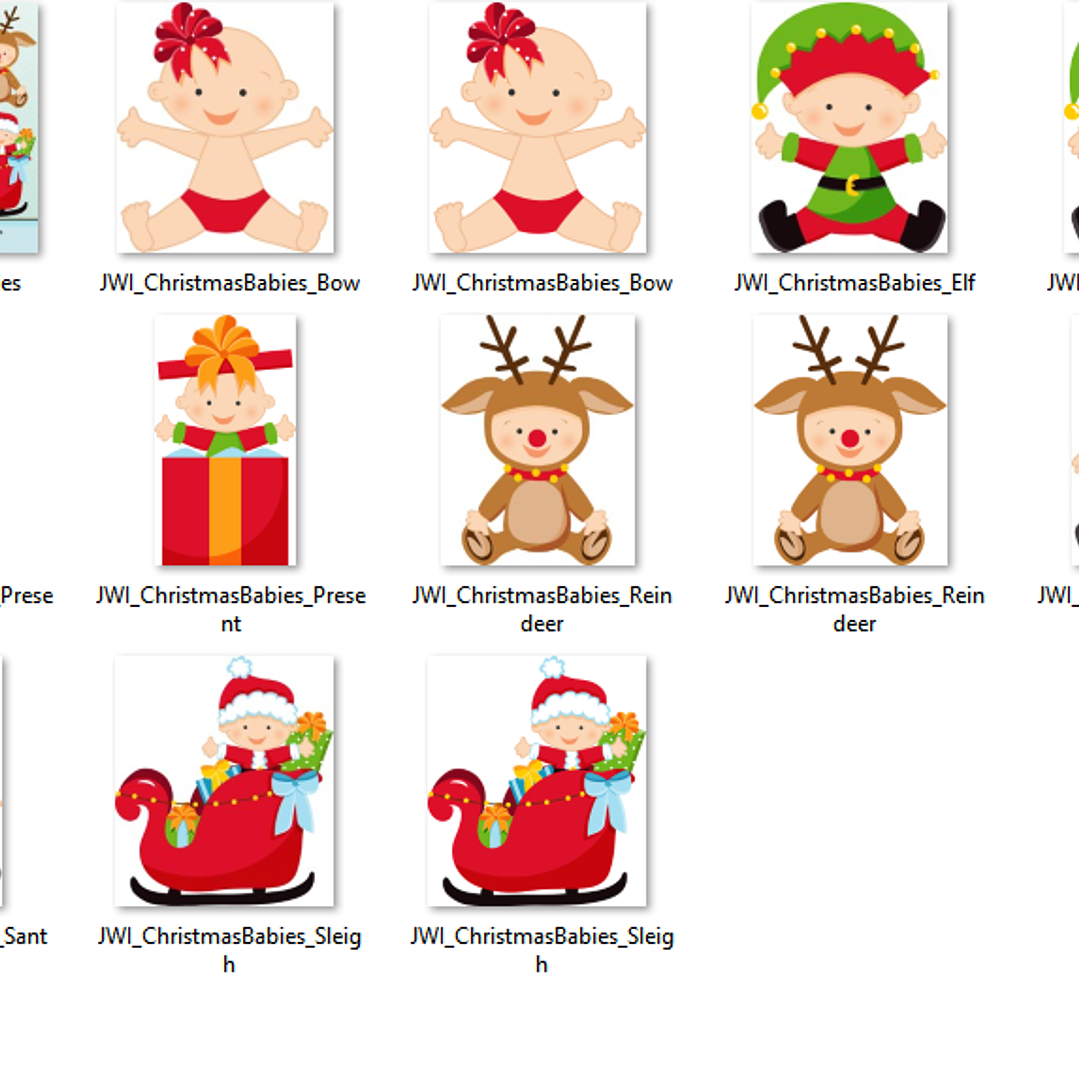 Kit Digital Bebês Natal  2