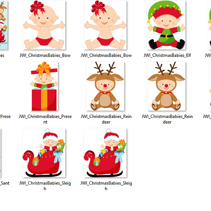 Kit Digital Bebês Natal  2