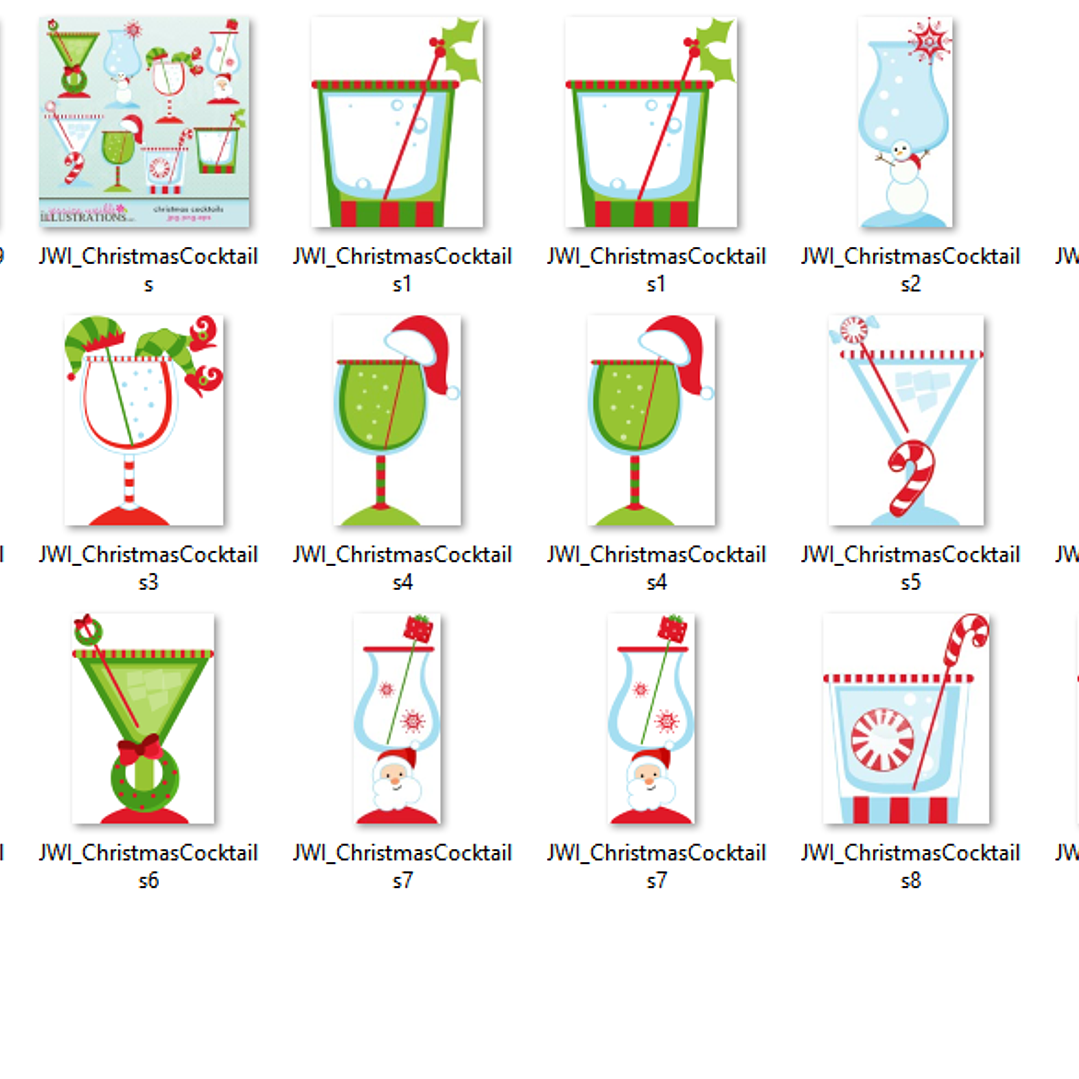 Kit Digital Coquetéis de Natal  2