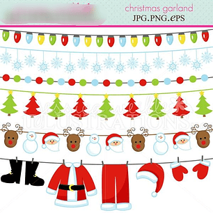 Kit Digital Guirlanda de Natal 