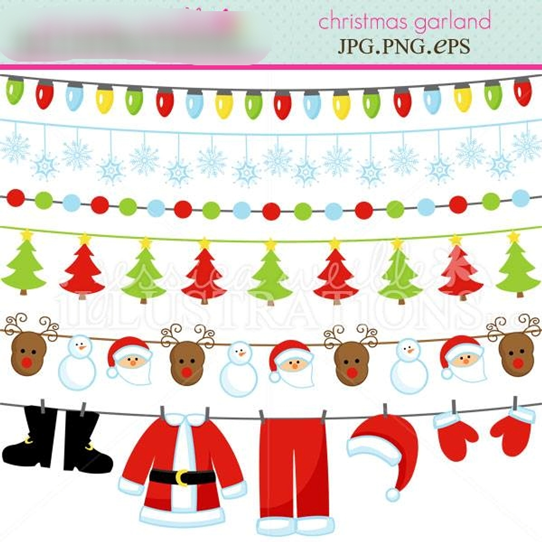 Kit Digital Guirlanda de Natal  1