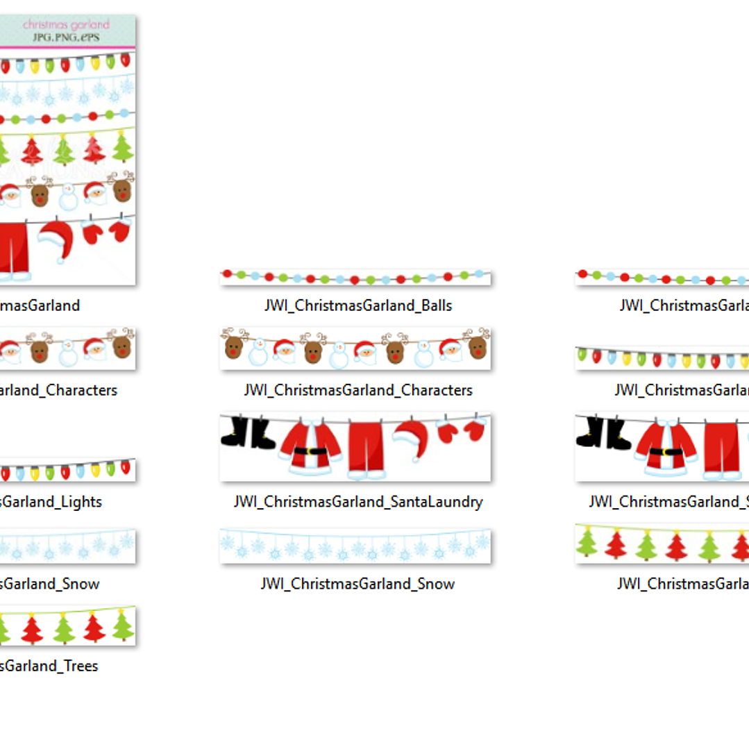 Kit Digital Guirlanda de Natal  2