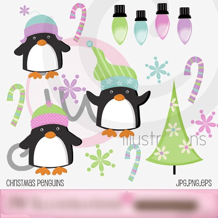 Kit Digital Pinguin Natal 1