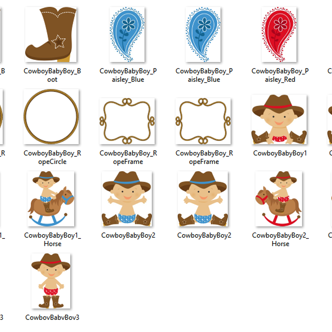 Kit Digital Cowboy Baby Boy  2