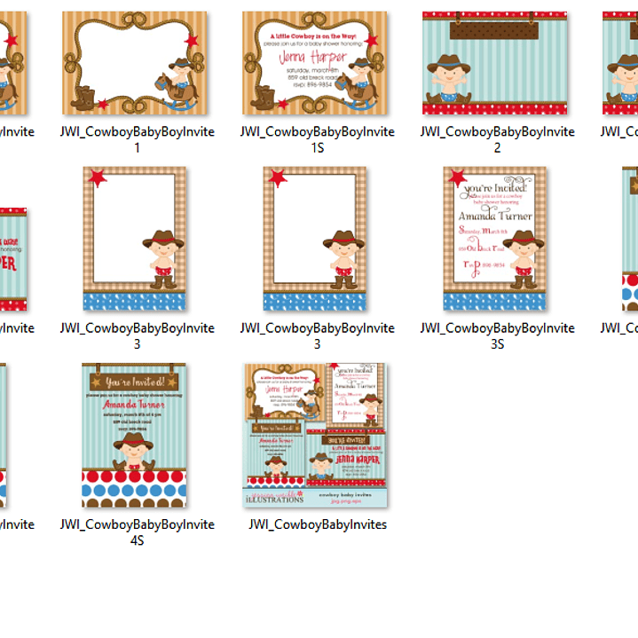 Kit Digital Convite de Cowboy Menino  2