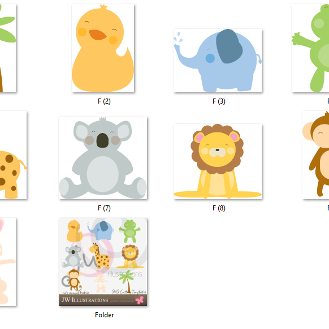 Kit Digital Animais Bebês 2