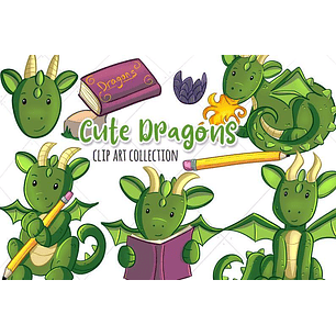 Kit Digital Dragões Fofos 