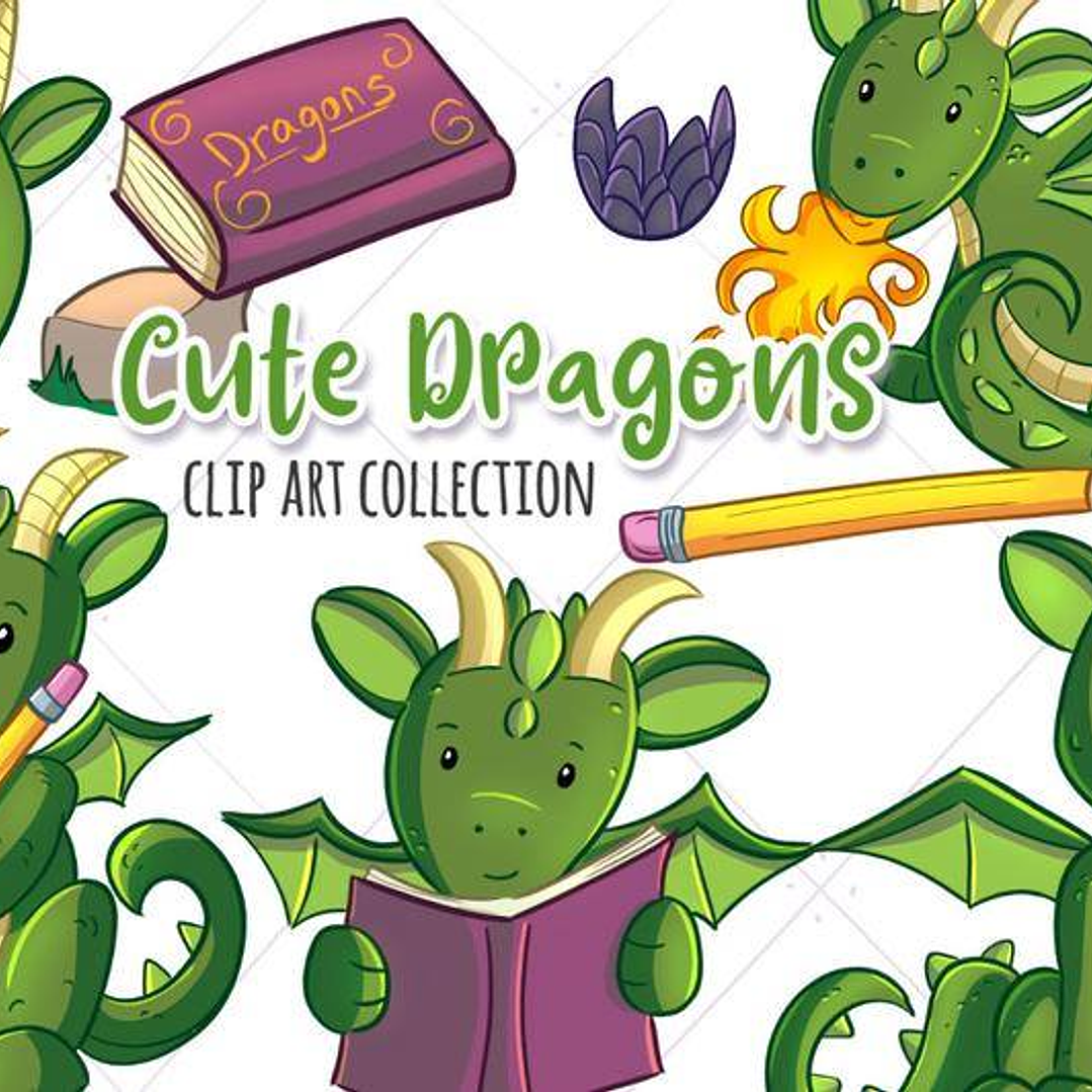 Kit Digital Dragões Fofos  1