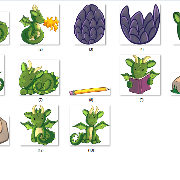 Kit Digital Dragões Fofos  2