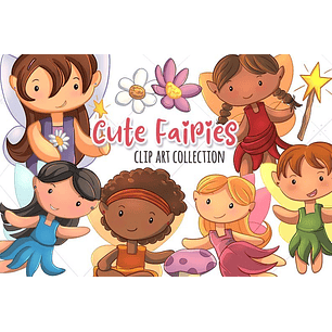 Kit Digital Fadas Fofas 