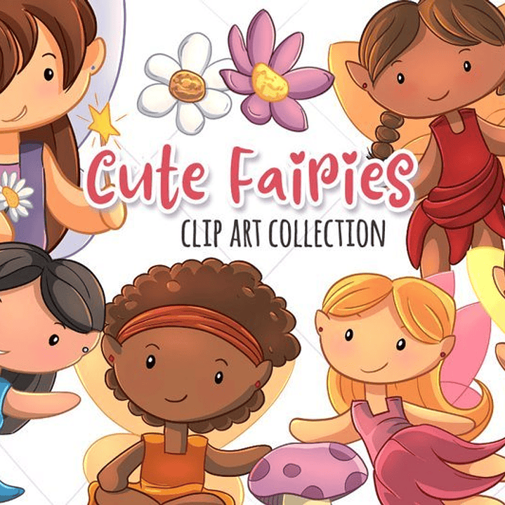 Kit Digital Fadas Fofas  1