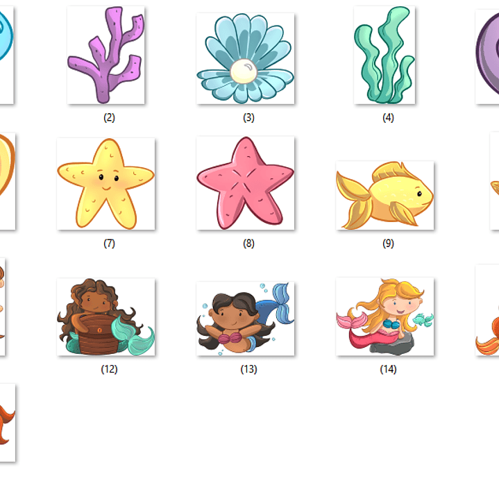 Kit Digital Sereias Fofas  2