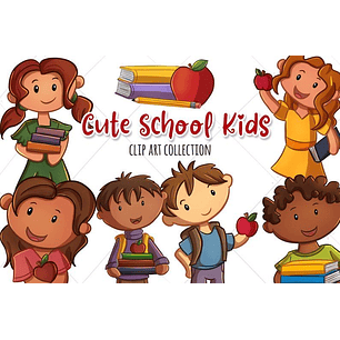 Kit Digital Escola Fofa Crianças 