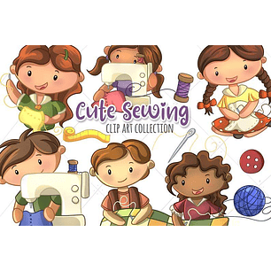 Kit Digital Costureira Fofa 