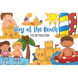 Kit Digital Dia na Praia Crianças 