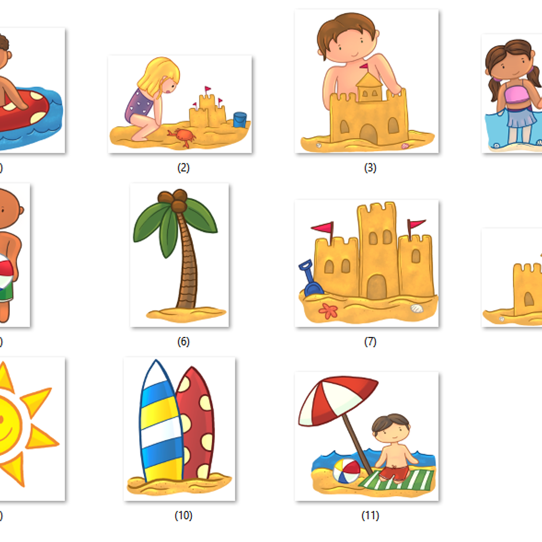 Kit Digital Dia na Praia Crianças  2