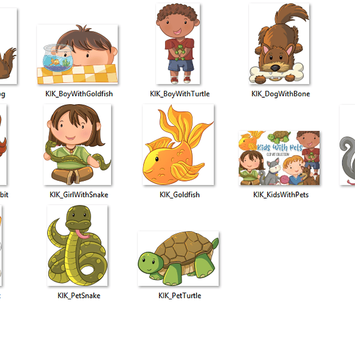 Kit Digital Crianças com Animais de Estimação  2