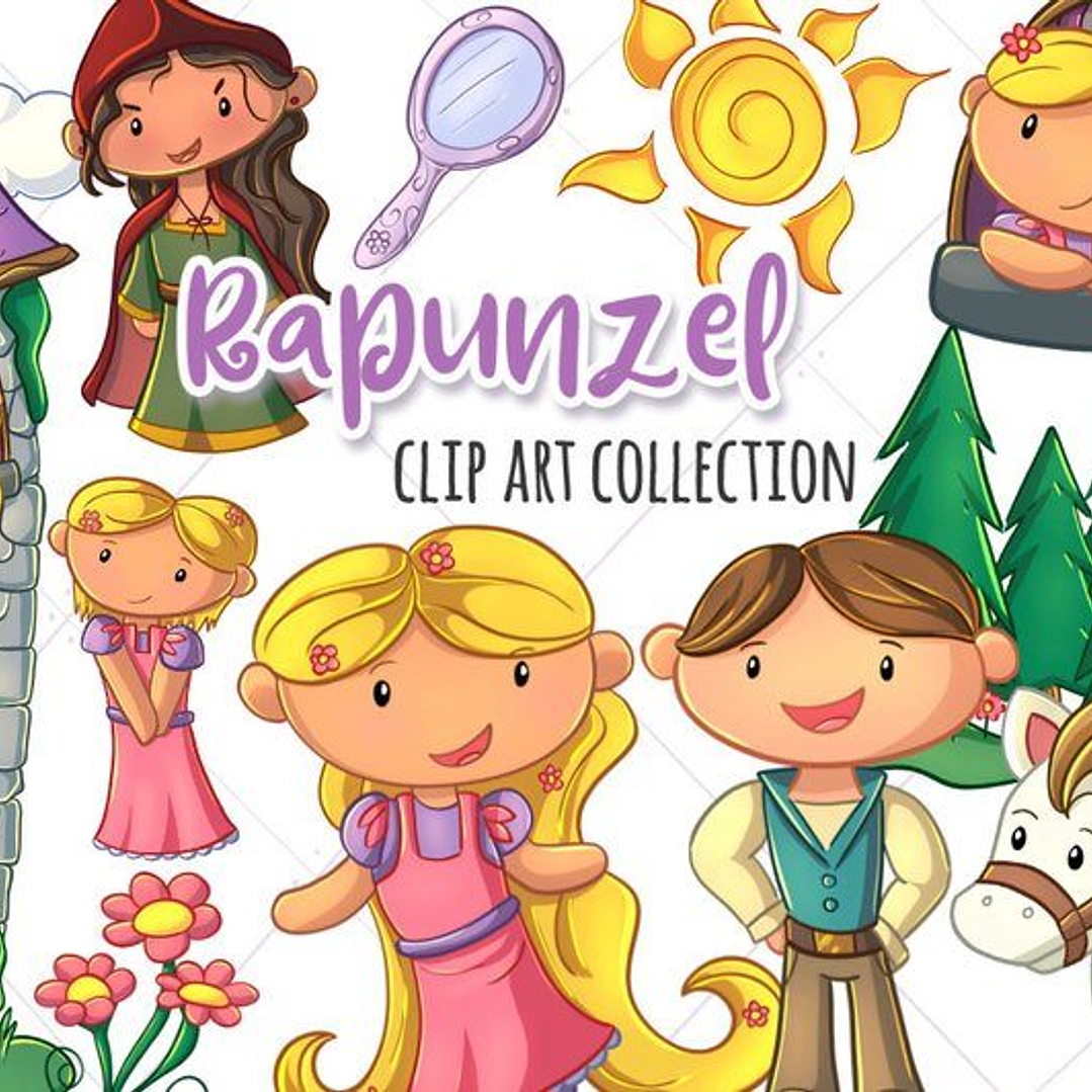 Kit Digital Rapunzel Enrolados  1