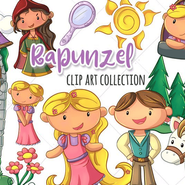 Kit Digital Rapunzel Enrolados  1