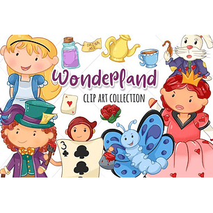 Kit Digital Alice no País das Maravilhas 