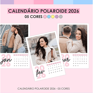 Arquivo Calendário Polaroide 05 Cores 2026 