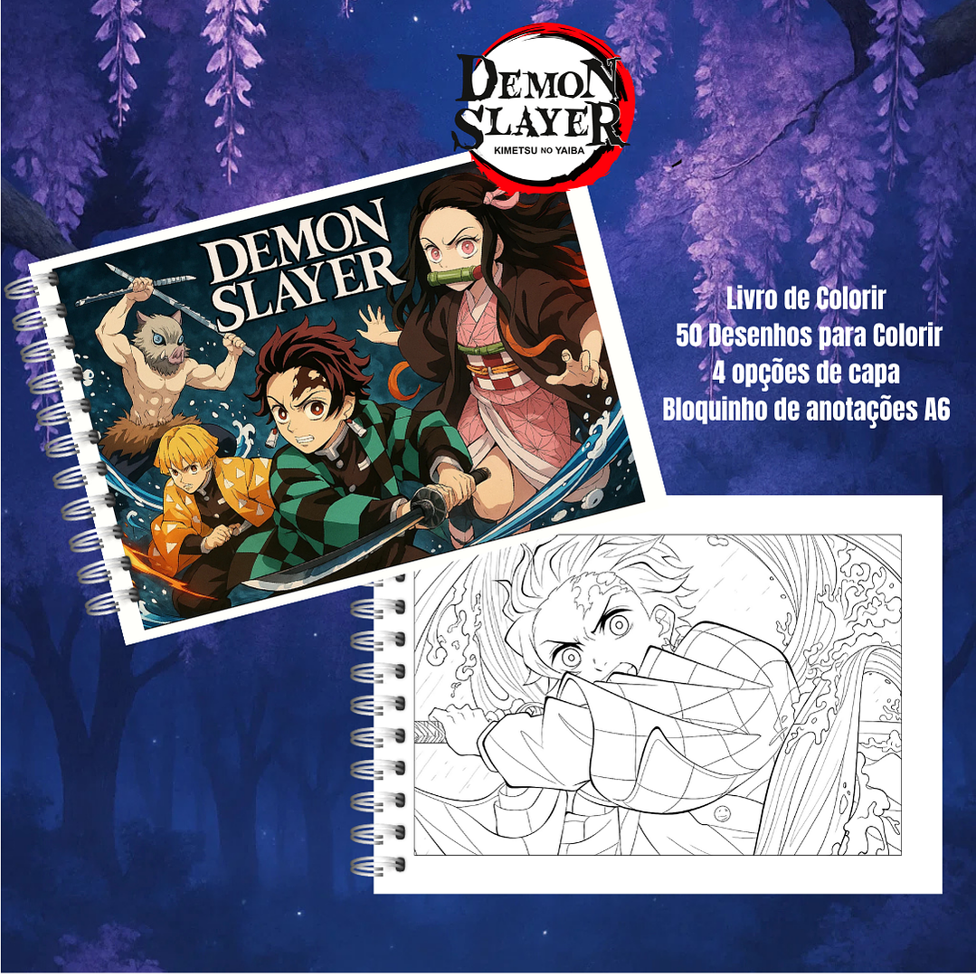 Arquivo Livro de Colorir Demon Slayer  2