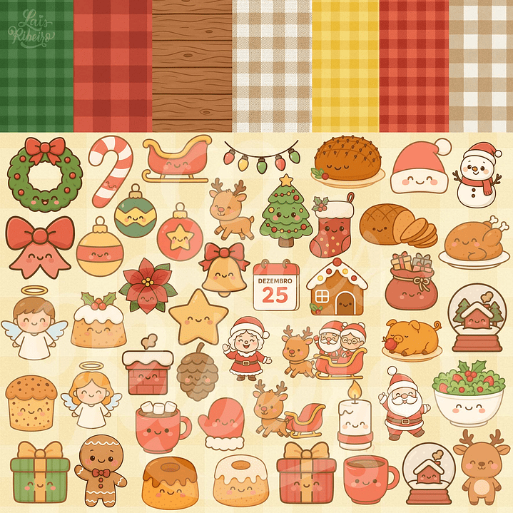 Kit Digital Natal Árvore com Papai Noel 2