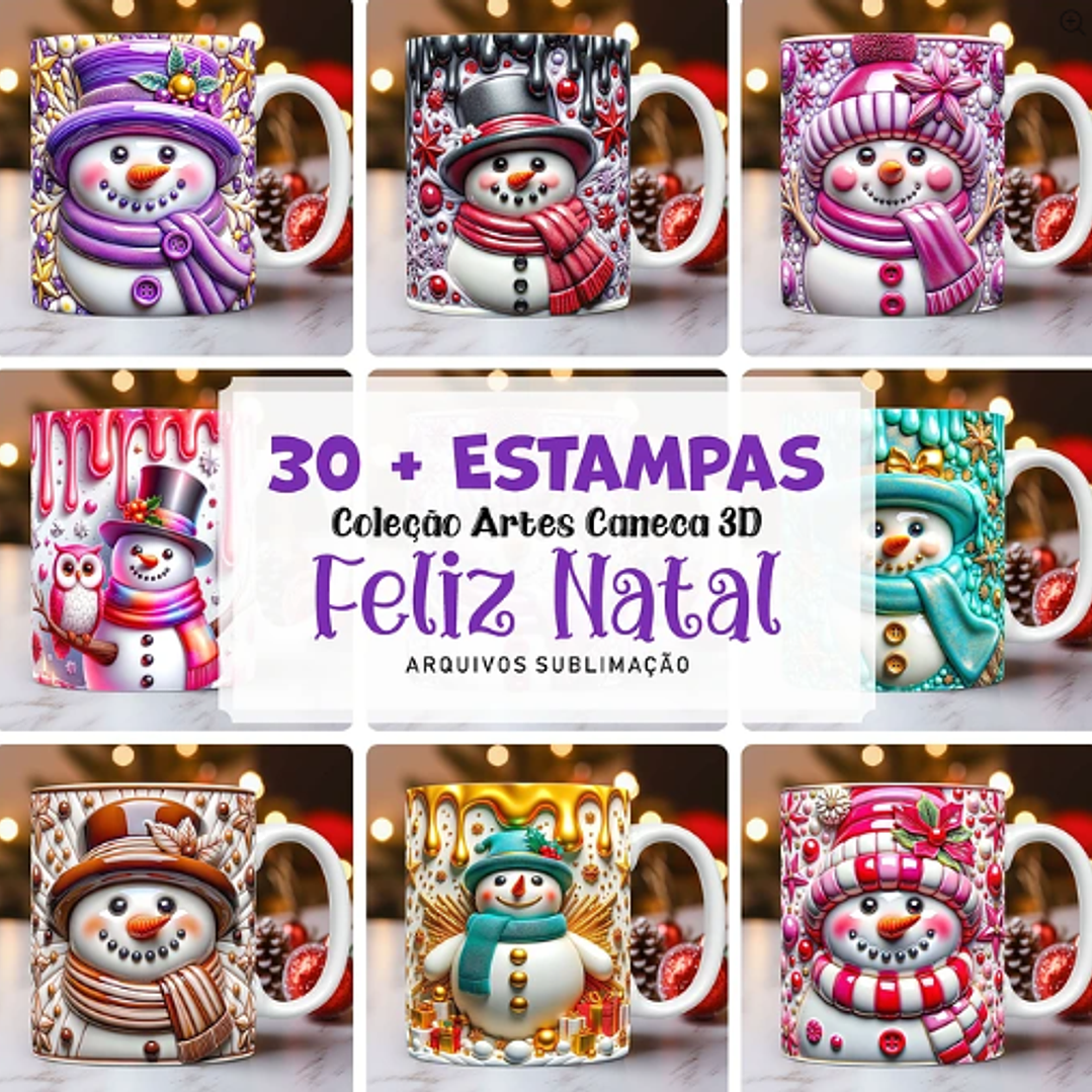 Arquivo Natal Canecas Boneco de Neve 153  1