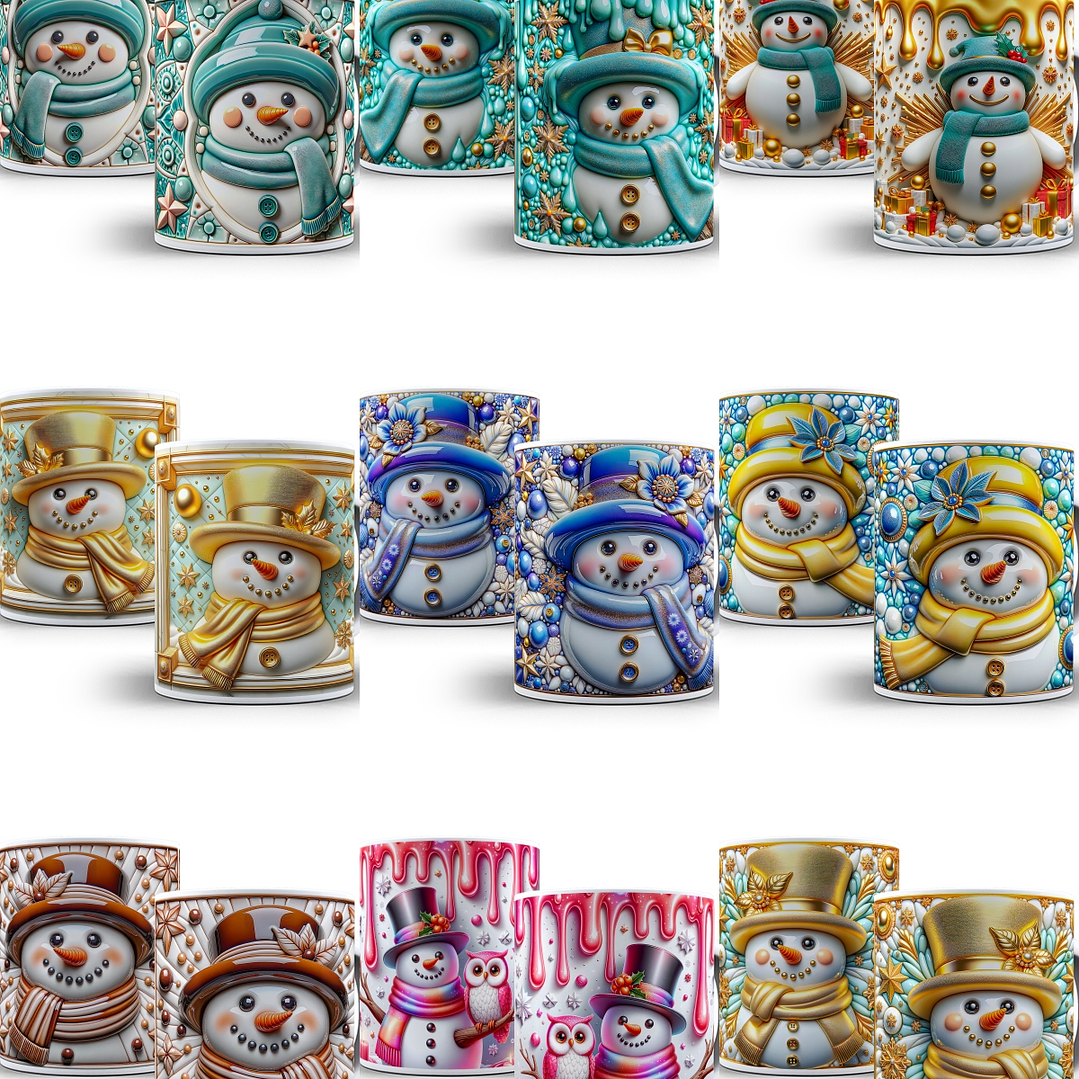 Arquivo Natal Canecas Boneco de Neve 153  2