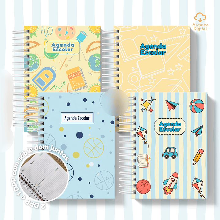 Arquivo Agenda Escolar 2026 Azul com Amarelo A5  1