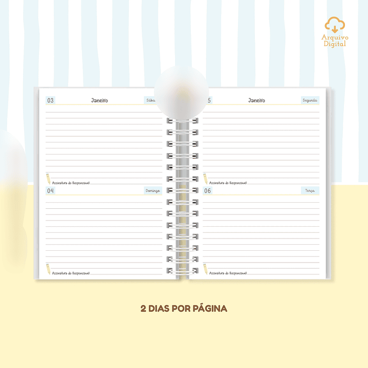 Arquivo Agenda Escolar 2026 Azul com Amarelo A5  3