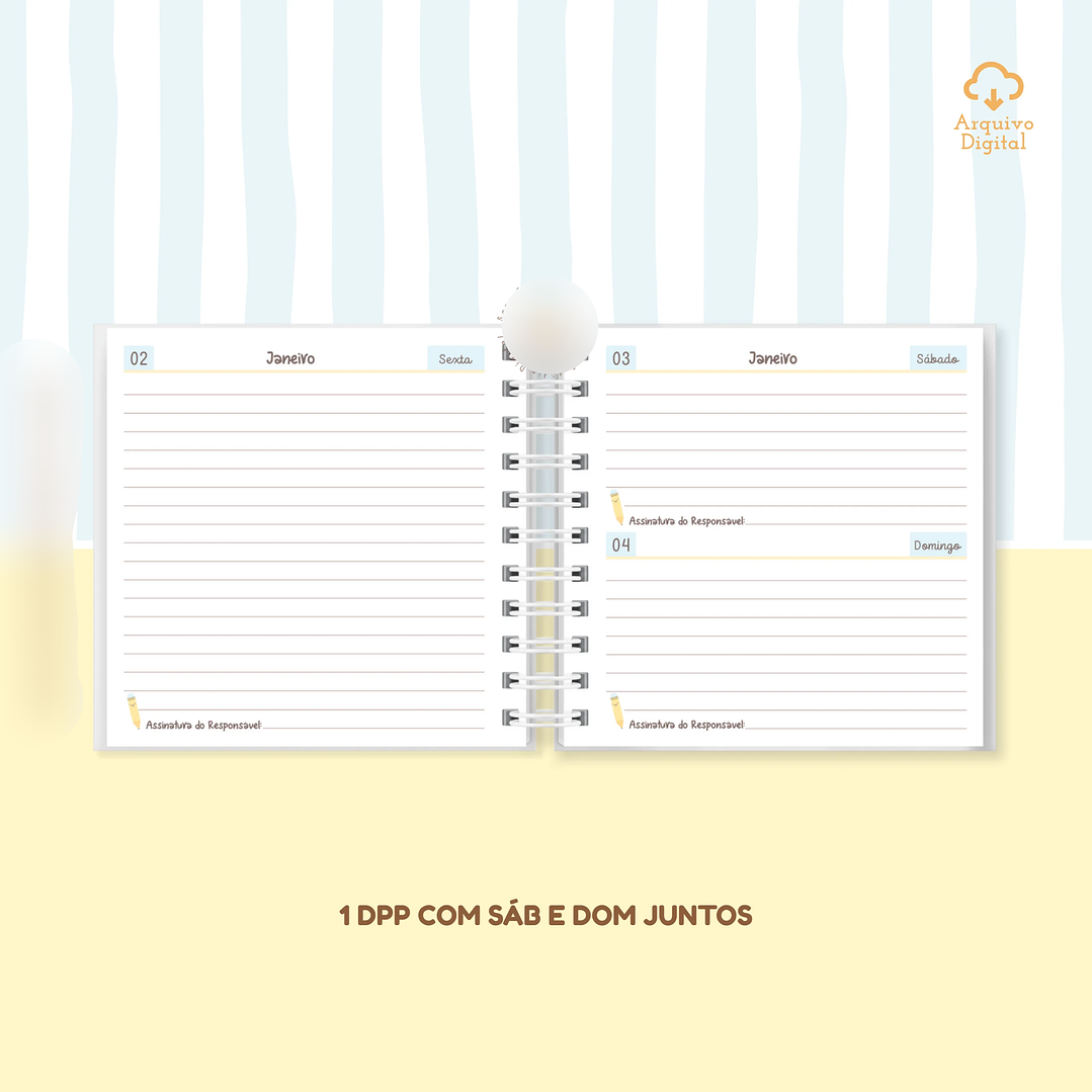 Arquivo Mini Agenda Escolar Quadrada 2026 Azul com Amarelo  2
