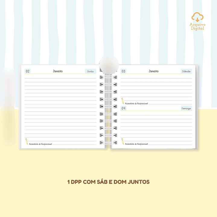 Arquivo Mini Agenda Escolar Quadrada 2026 Azul com Amarelo  2