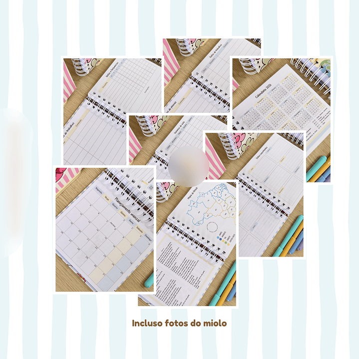 Arquivo Mini Agenda Escolar Quadrada 2026 Azul com Amarelo  6