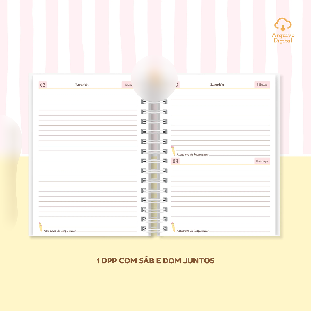 Arquivo Agenda Escolar 2026 Rosa com Amarelo A5  3