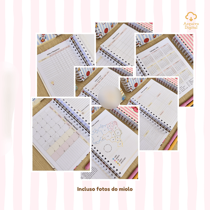 Arquivo Agenda Escolar 2026 Rosa com Amarelo A5  6