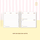 Arquivo Mini Agenda Escolar Quadrada 2026 Rosa com Amarelo - Thumbnail 2